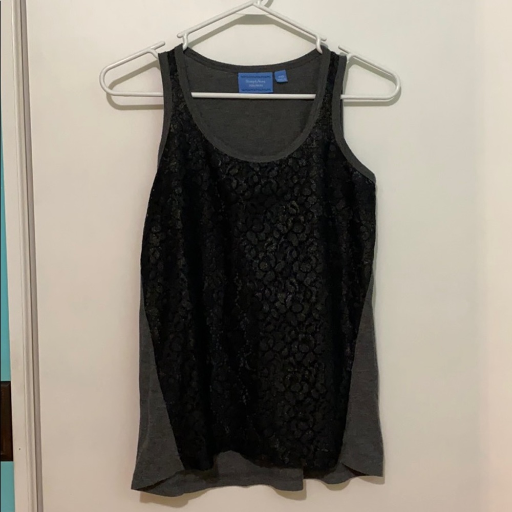 Women’s Petite Lace Front Top by Simply Vera